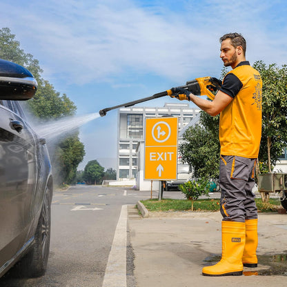 Hogedrukreiniger – Draadloze Spuitpistool – Accu Reiniger – Zitmaaier Wasmachine – 6-in-1 Sproeikop – 24,8 Bar Druk – 6 Meter Lange Slang