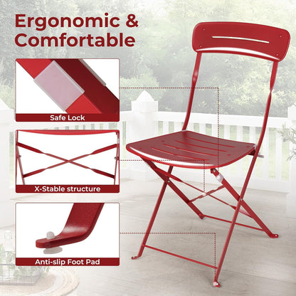 Grand patio Bistrotafel met 2 stoelen, balkonmeubelset, 3-delig, terrasmeubels, weerbestendig, bistroset, balkon, tuin, meubelset voor klein balkon (blauw)