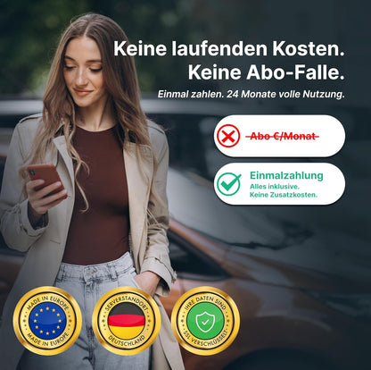 GPS Tracker 4G-Pro 2-Years All-In Package/No monthly fee/Real-Time Vehicle Tracking, Trip History, Driving Alerts, GeoFence, Fuel Economy, Error Codes, Calendar