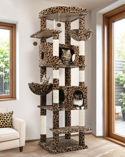 Kattenkrabpaal – Krabmeubel – Klimpaal – Kattenhuis – Krabton – Hoekmodel – 188 cm Hoog – Stabiel En Kantelbestendig