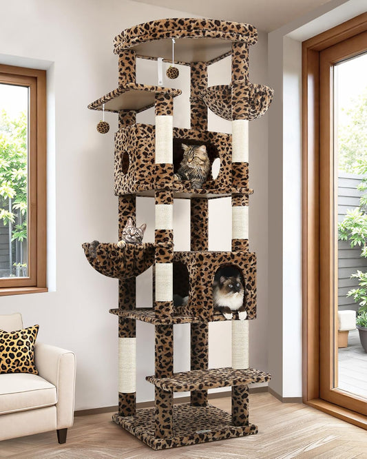 Kattenkrabpaal – Krabmeubel – Klimpaal – Kattenhuis – Krabton – Hoekmodel – 188 cm Hoog – Stabiel En Kantelbestendig