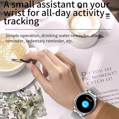 Smartwatch Dames met Bellen/Kiezen via Bluetooth, Smart Watch voor Dames, Slaapmonitor Menstruatie volgen, Calorie Stappenteller Stopwatch Smart Activity-Armband voor Android iOS (Zilver Staal)