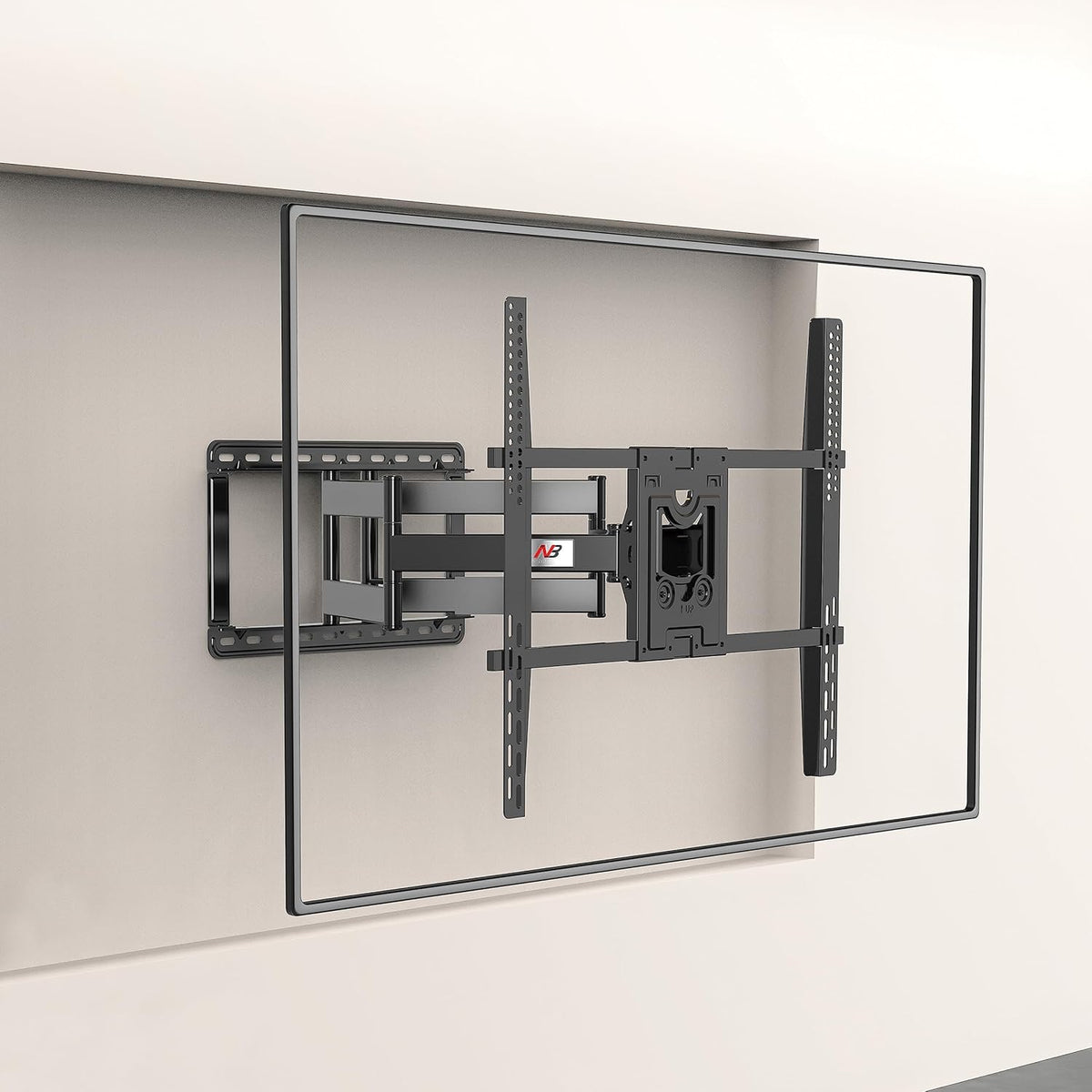 TV Wandbeugel – TV Muurbeugel – TV Beugel – TV Muursteun – TV Ophangbeugel – Voor 75-110 Inch – Dubbele Arm, Draagkracht Tot 90,9 Kg