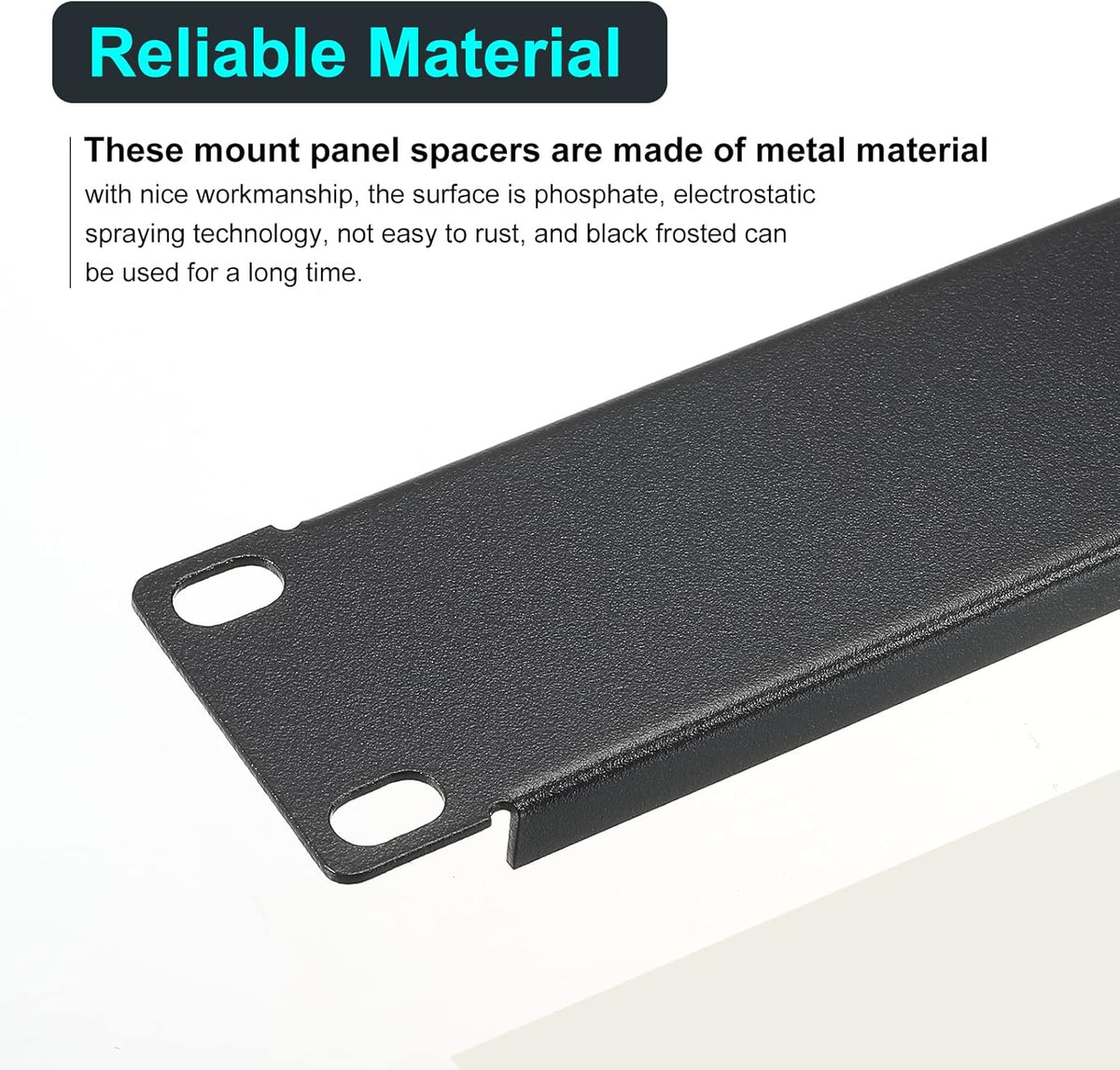 PATIKIL 1U, 2U, 4U Blank Panel Metalen Rack Mount, 19 Inches, 2 Set Filler Panel Mount Spacer Rack Blanking Panel Kit voor Behuizing Server Rack Cabinet Zwart
