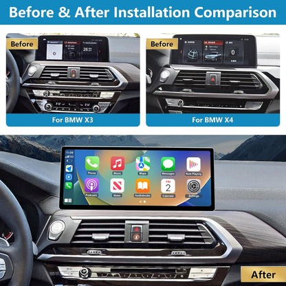 Autoradio 12,3 Inch Touchscreen – Navigatiesysteem – Multimedia Speler – Infotainment Scherm – Auto Headunit – Draadloze Apple CarPlay – Hoge Resolutie 1920x720 Pixels