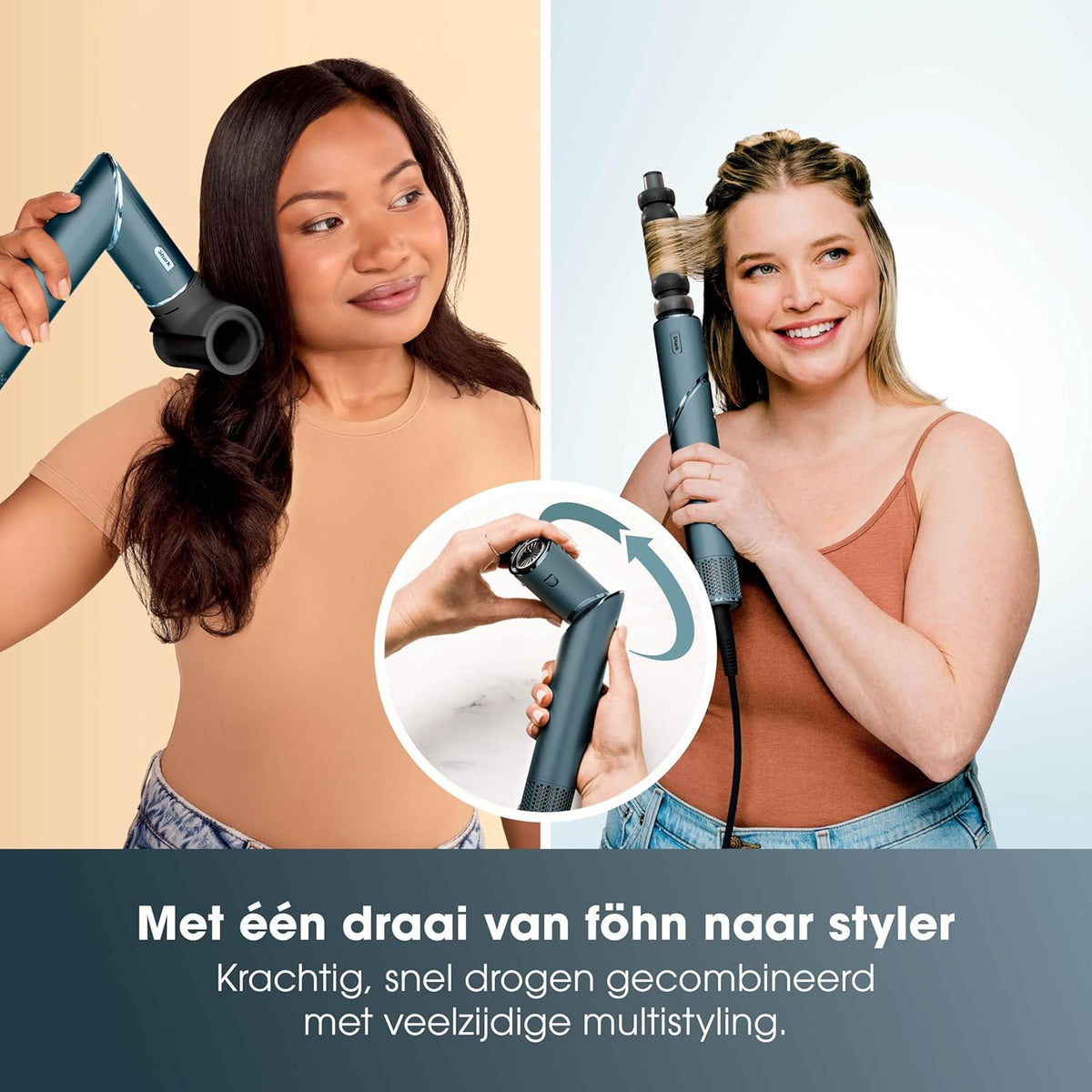 Shark FlexStyle 5-in-1 Air Styler & Hair Dryer, Auto-Wrap Curlers, FrizzFighter Finishing Tool, Oval Brush, Concentrator, Clips & Storage Bag, No Heat Damage HD456TLEU