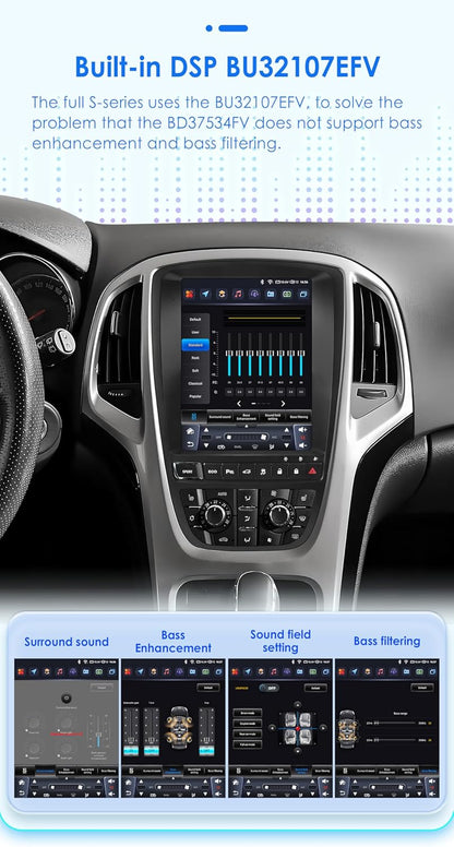 Android 13 Autoradio – Multimedia Speler – Inbouw Radio – Navigatiesysteem – Touchscreen Unit – 9,7 Inch QLED Scherm – Draadloos Android Auto & CarPlay