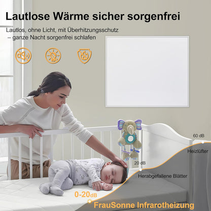 Infraroodverwarming Wandmontage 1000 W – Infrarood Wandverwarming – Warmtestraler – Wandkachel – Paneelverwarming – Snel Op Temperatuur In 2-4 Min – Stil In Gebruik