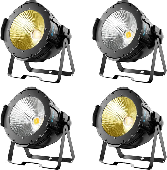 BETOPPER Lichtspelletjes voor avond licht dj DMX per projector 100W COB podiumverlichting wit spotlight stroboscoop lamp voor theater fotostudio disco bar bruiloft feest show LC001-H 4 stuks