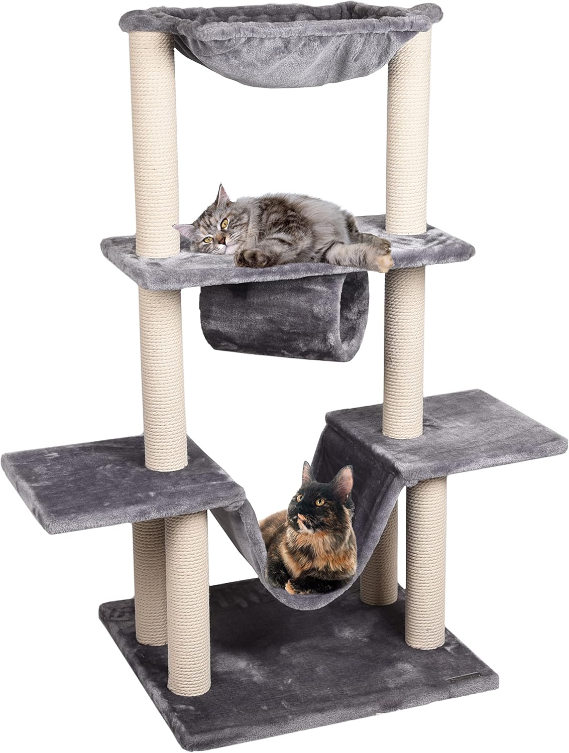 Kattenkrabpaal – Krabpaal – Kattenboom – Kattenhuis – Kattenhuisje – Compact en Ruimtebesparend – Zachte Pluche en Duurzaam Sisal