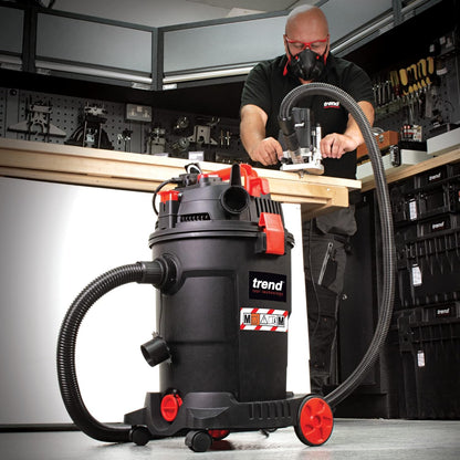 Trend stofafzuiger voor nat en droog gebruik, M-klasse 1200W 230V Eurostekker, 25 liter droge en 17 liter natte capaciteit, T33A/EURO