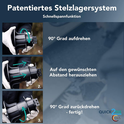 Plaatlager/stellager in hoogte verstelbaar 18-36 mm (maat M) - planksteun - | 36 stuks)
