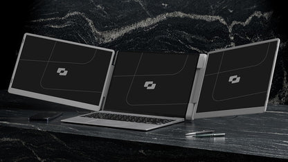 Dual Flip 16" - Portable Monitor - Protective Case Included - Portable Display - Portable Monitor - Full HD - IPS - Grey (16) - QUORE