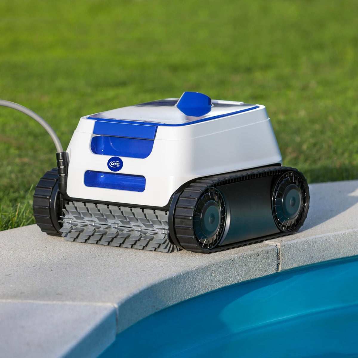 GRE ER230 - Elektrische zwembadrobot voor ingegraven zwembaden tot 9 x 4 m, reinigt bodem, wanden en waterlijn in 2u30