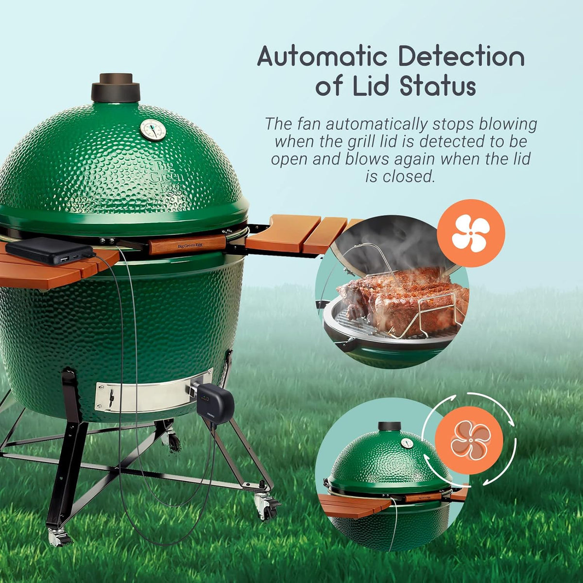 INKBIRD Wi-Fi Bluetooth BBQ Temperatuurregelaar,Smoker Thermometer met 4 sondes,Compatibel met Big Green Egg,Kamado Joe, Primo,Vision Grill, Akorn Kamado