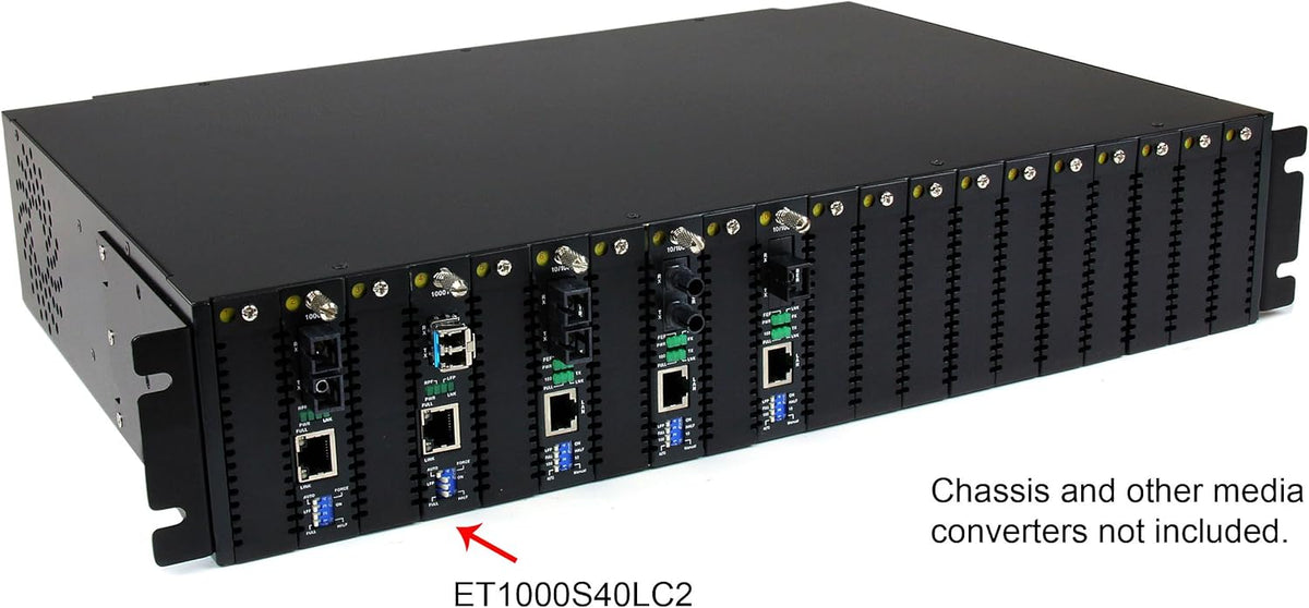StarTech.com Gigabit Ethernet Single Mode LWL/glasvezel LC Media Converter 40 km