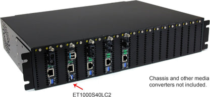 StarTech.com Gigabit Ethernet Single Mode LWL/glasvezel LC Media Converter 40 km