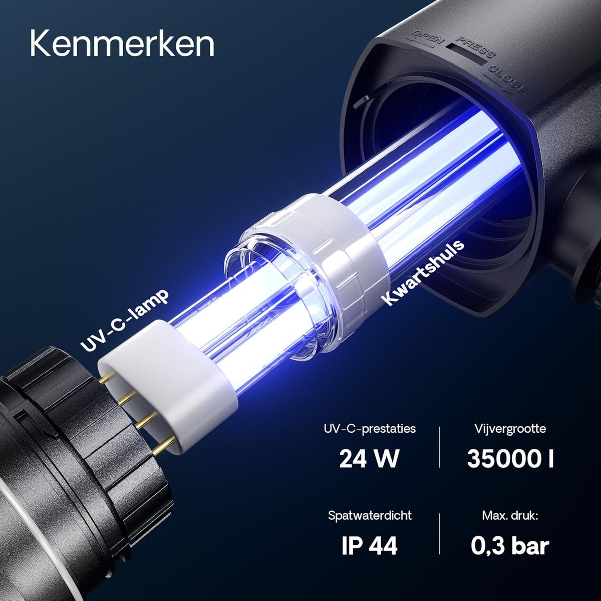 SunSun vijverfilterset 60.000 l met UVC 24W vijverfilter bio