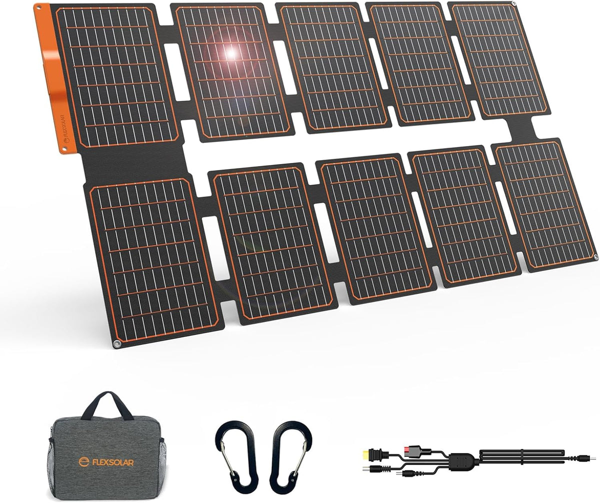100W Zonnepaneel – Opvouwbaar Solar Charger – Draagbaar Solar Panel – Zonnecel Oplader – USB-A QC3.0 & USB-C PD3.0 – Monokristallijn – IP67 Waterdicht – Hoog Rendement 24%