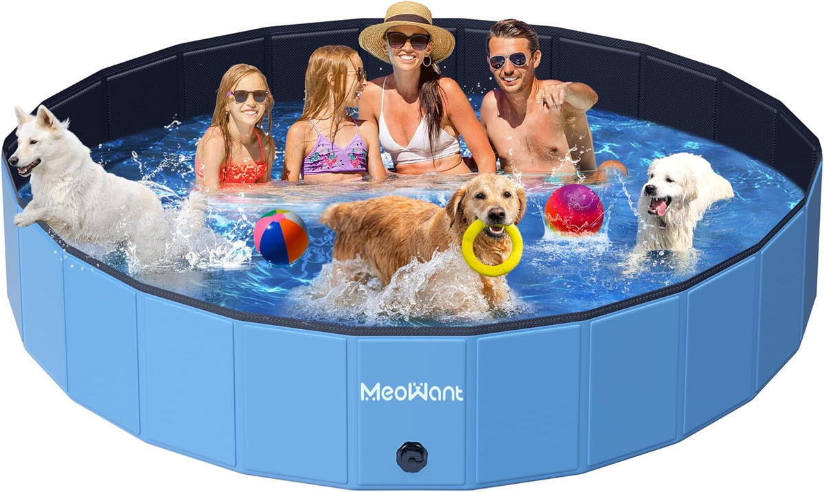 Meowant Hondenzwembad, opvouwbaar hondenzwembad voor grote honden, huisdierzwembad, draagbaar zwembad voor honden PS07