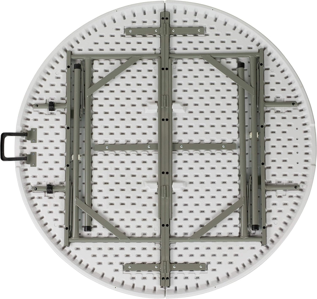 Flash Furniture 121,72 cm ronde dubbele opvouwbare graniet witte klaptafel van kunststof