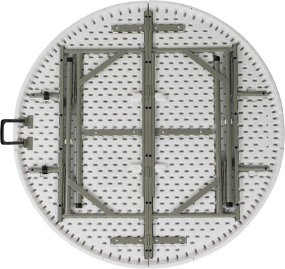 Flash Furniture 121,72 cm ronde dubbele opvouwbare graniet witte klaptafel van kunststof