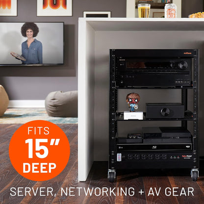 ECHOGEAR 3U Rack Shelf - Universeel ontwerp werkt met elk rack - Geschikt voor 75bs servers, netwerkapparatuur of AV-apparatuur - 15" diepe stalen plank met geventileerd ontwerp - Installatie hardware