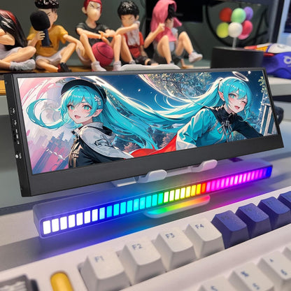 14 ''4K UHD IPS 3840x1100 Uitgerekt Bar Touchscreen Display Monitor voor Laptop PC Snelheidstemperatuur Windows Aida64 CPU GPU HDMI Secundaire Monitor voor Muziek Media Tijdlijn Bewerken