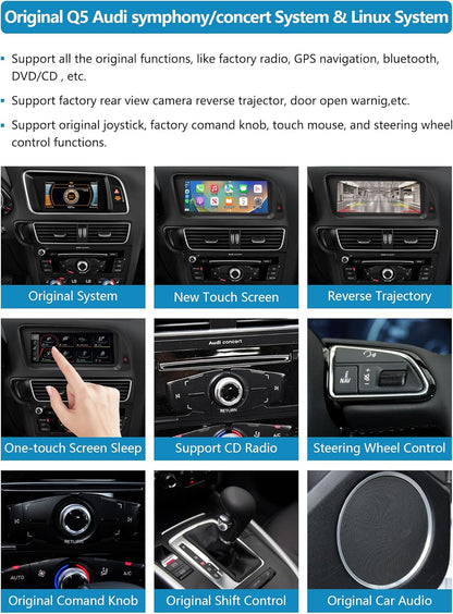 Autoradio 8,9 Inch Touchscreen – Multimedia Systeem – Navigatiesysteem – Inbouw Radio – Smartphone Connectiviteit – Wireless Apple CarPlay – Android Auto – Behoud Originele Functies – Hoge Resolutie 1920x720