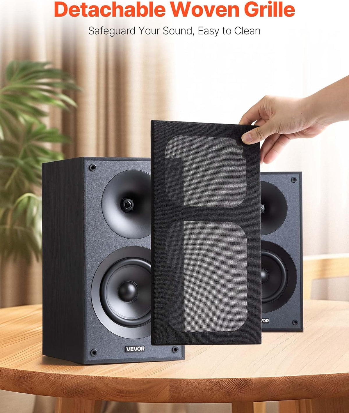 Passieve Boekenplankluidsprekers – Boekenplank Speakers – Stereoluidsprekers – Hifi Speakers – Luidsprekerset – 1 Paar – MDF Houten Behuizing – 300 W, 5,25 Inch Woofer En 1 Inch Tweeter
