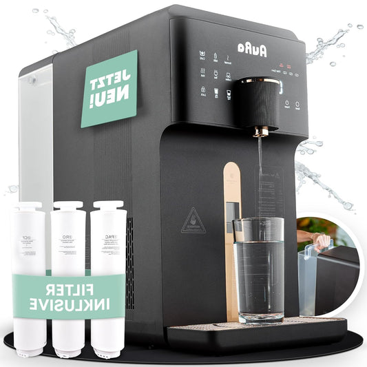 AuRa Osmosis Plant Drinking Water [6L] - Pure Water Filter Hot Water Dispenser & Hydrogen Water Dispenser, Reverse Osmosis System with Tank | Osmosis Water Dispenser for Home or - QUORE