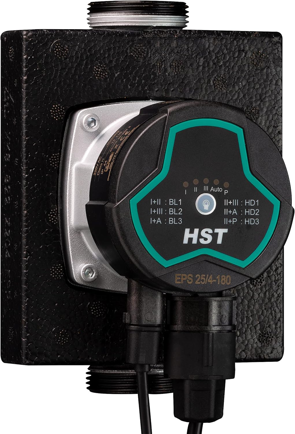 HST | zeer efficiënte verwarmingspomp | circulatiepomp | HST EPS 25-4/180 mm | opvoerhoogte 4 meter | toerentalregeling via PWM-signaal
