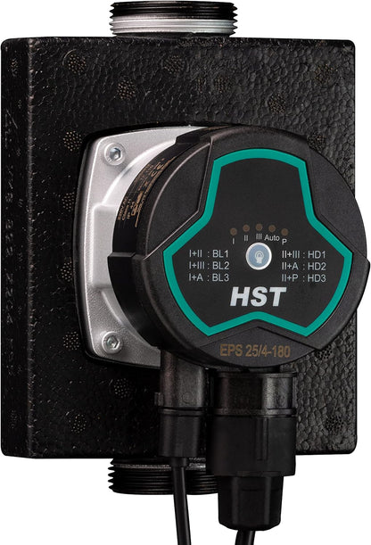 HST | zeer efficiënte verwarmingspomp | circulatiepomp | HST EPS 25-4/180 mm | opvoerhoogte 4 meter | toerentalregeling via PWM-signaal