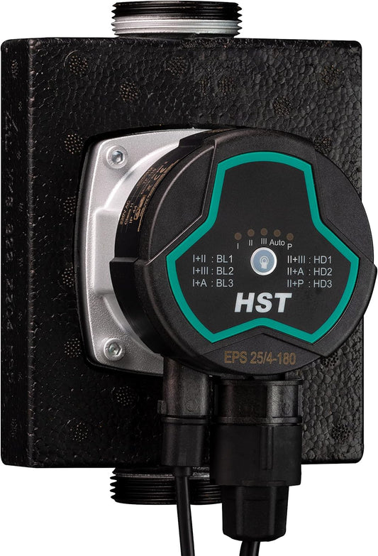 HST | zeer efficiënte verwarmingspomp | circulatiepomp | HST EPS 25-4/180 mm | opvoerhoogte 4 meter | toerentalregeling via PWM-signaal