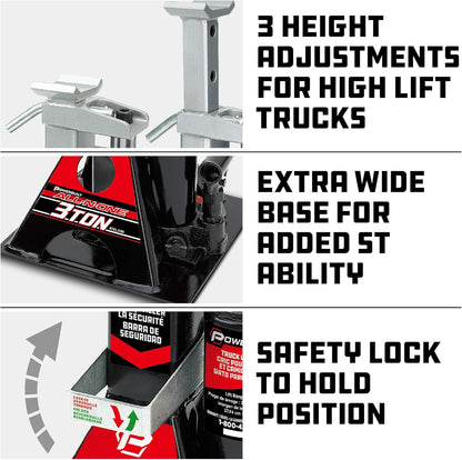 Powerbuilt 3 ton, flessenkrik en krik staat in één, 6000 lbs alles-in-één autolift, Heavy Duty Vehicle Unijack, 640912