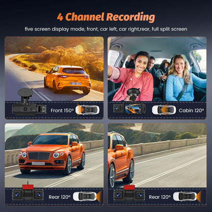 Dashcam Auto Voor Achter – Autocamera – Dashboardcamera – Rijcamera – Car Camera – 4K+1080P Opname – Nachtzicht & Parkeermonitor