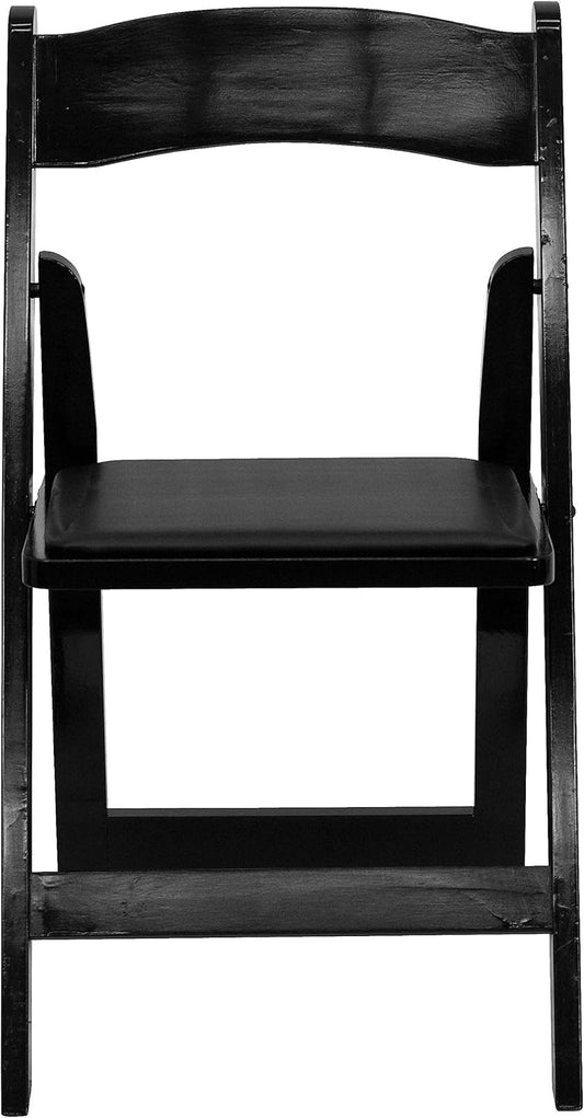 Flash Furniture Hercules klapstoel, hout, met gevoerde vinylzitting, zwart, 4 stuks - QUORE