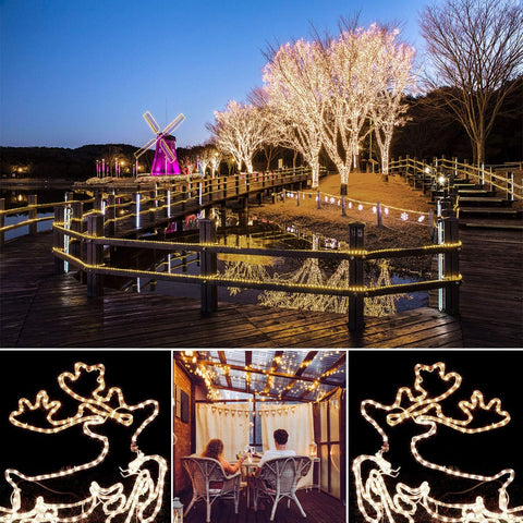 Lichtslinger - Lichtsnoer Buiten - LED-lichtslang -  Waterdicht - voor Decoratie - Verlichting - Tuin - Patio - Achtertuin - Gazebo - Terras - Buiten - 230V - 50 Hz - 30m - Warm Wit