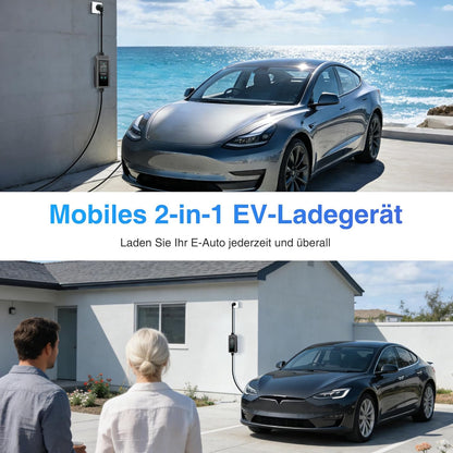 Type 2 EV-lader – Elektrische Autolader – EV Oplader – Type 2 Laadkabel – Draagbare EV Charger – Instelbare Stroom 6-16A – 3,68 kW Vermogen – 6 Meter Kabellengte