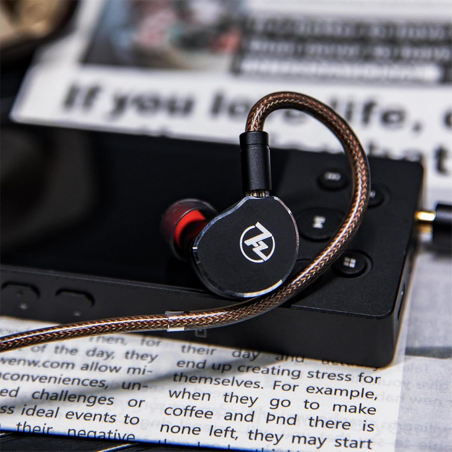 Linsoul 7Hz x Crinacle: Diablo/Divine In Ear Monitor,Hoofdtelefoon met 14,5 mm Planar Magnetische Drivers,IEM HiFi met Afneembare 2pin Monokristallijne Koperen Kabel voor Audiofielen (Diablo, Zwart)