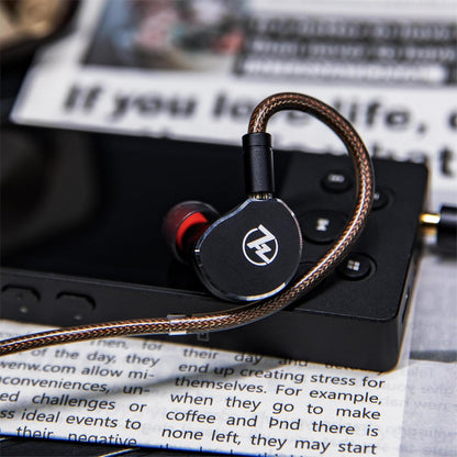Linsoul 7Hz x Crinacle: Diablo/Divine In Ear Monitor,Hoofdtelefoon met 14,5 mm Planar Magnetische Drivers,IEM HiFi met Afneembare 2pin Monokristallijne Koperen Kabel voor Audiofielen (Diablo, Zwart)