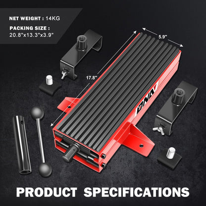 DNA MOTORING TOOLS-00290 Stalen motorfiets ATV schaarhefbrug met zadel en rubberen pad, 2-in-1, 500 kg, hefbereik 9,3-37,5 cm