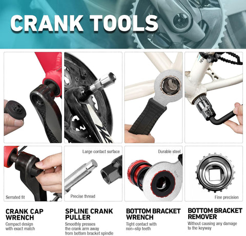 Fietsreparatieset - 41-delige Fietsgereedschappen - Multifunctioneel Fietsaccessoires - met Koffer - Geschikt voor Fietsreparatie - Routinereparatie - Thuis - DIY-reparatie - Blauw