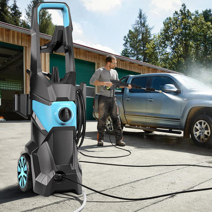 Lyrlody Car Pressure Washer, 4000 PSI, 2.5 GPM, with Foam Cannon, 4 Quick Connect Nozzles, 10 Meter Hose, for Garden, Car, 220 V, Blue       </font