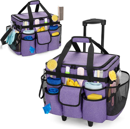 LoDrid Cleaning Bag Caddy, purple, modern