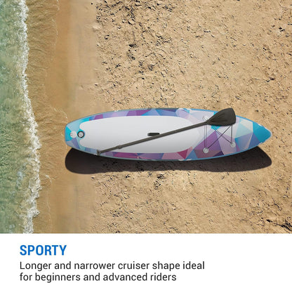 Capital Sports Lanikai Cruiser Opblaasbaar stand-up paddleboard, peddelboards voor volwassenen en kinderen, aluminium peddel, transporttas, SUP-pomp en paddleboard-accessoires, 330 cm, blauw/rood