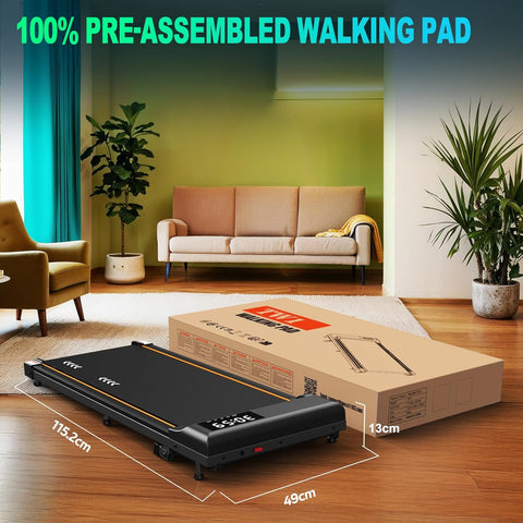 Loopband - Elektrische Loopband - Wandelpad - Wandel-Joggingmachine - met 7% Helling - Bluetooth-Verbinding - 2.25 pk - 1-6 km/u - 7-laagse Loopoppervlak - Zwart