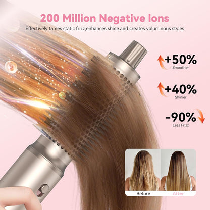 5-In-1 Airstyler Set – Föhnborstel – Warmeluchtborstel – Ronde Borstelföhn – Krultang – 1400 W – Brushless Motor 110.000 Rpm