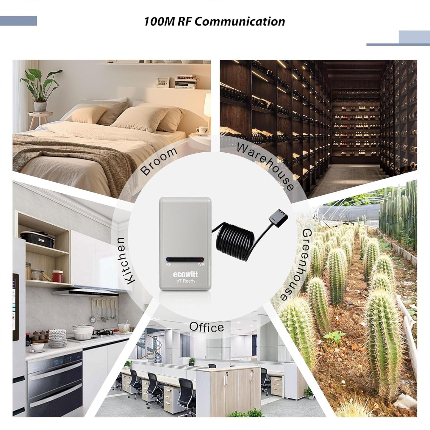 ECOWITT Draadloze Weerstations GW1201,7 in 1 Zonne-energie Home Draadloze Buiten Sensoreenheid WS69,3 in 1 Indoor Nieuwe Gateway GW1200,IOT Intelligente Aaneenschakelingscontrole