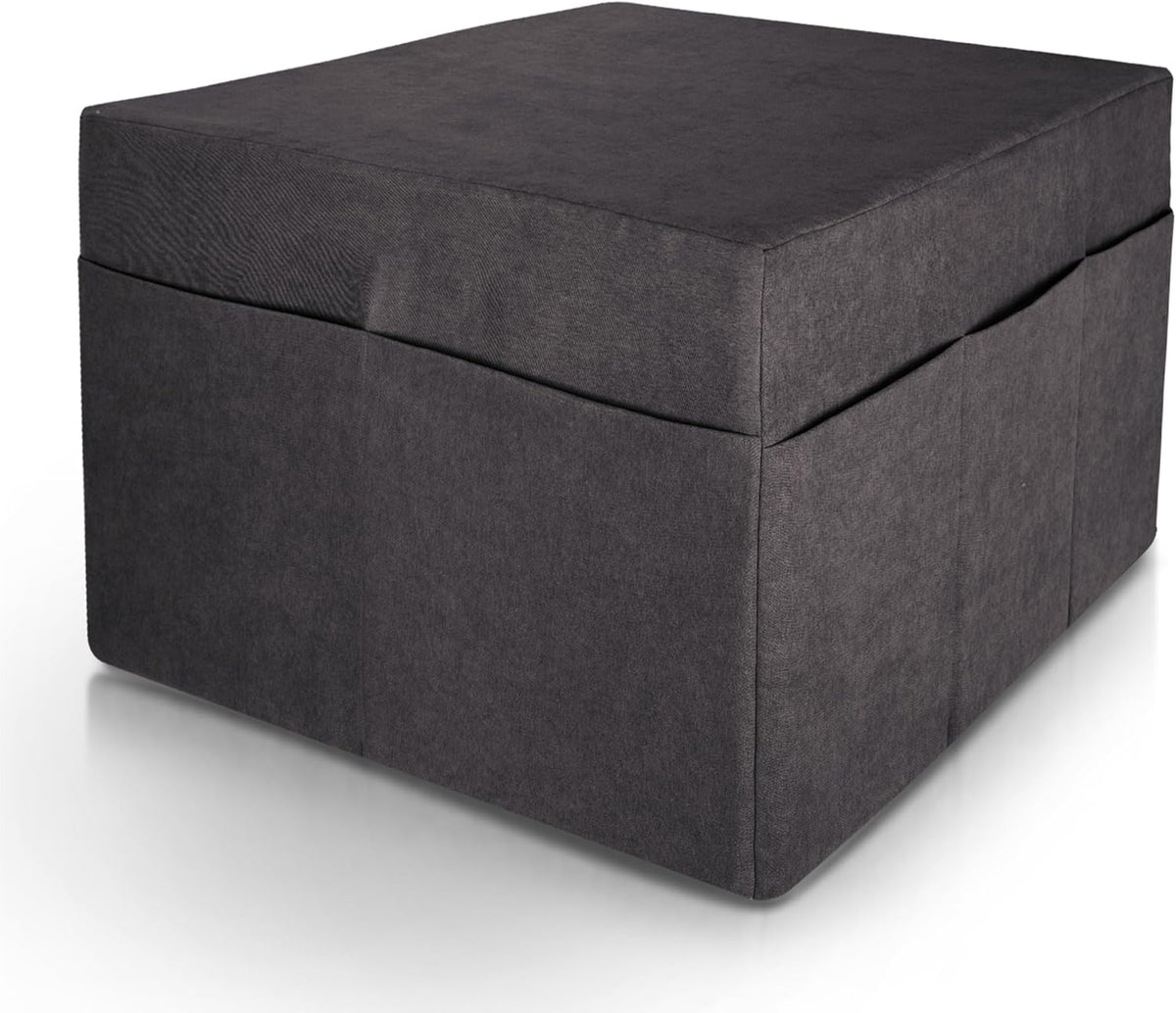 Beautissu Premium L Vouwmatras 75x195 cm inkl. Hoes Wasbar – Opvouwbaar Gastenmatras Logeermartas Extra Dik 14 cm Traagschuim Matras H3 – Eenvoudig Transport & Hoog Slaapcomfort – Antraciet